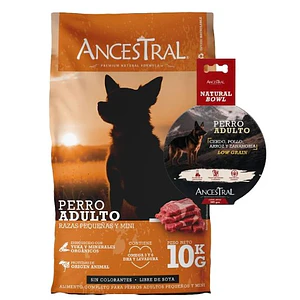 Ancestral Adulto Raza Pequeña 10 Kg + Bowl
