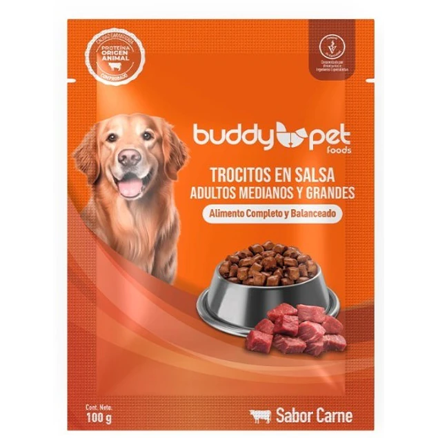 Sachet Buddy Pet Adulto Carne 100gr