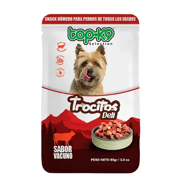 Sachet TopK9 Trocitos Vacuno