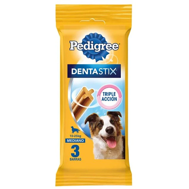 Snack Perro Adulto Pedigree Dentastix Raza Mediana 3 un