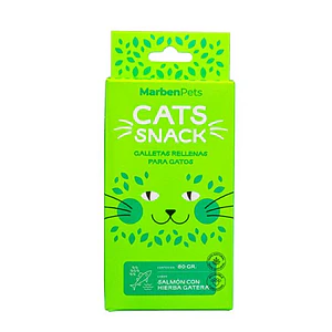  Cats Snacks Rellenas salmón con hierba gatera