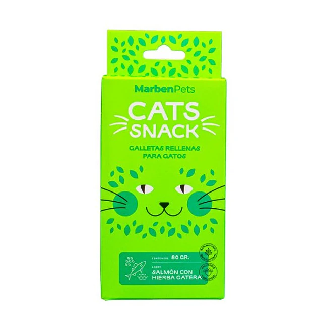  Cats Snacks Rellenas salmón con hierba gatera
