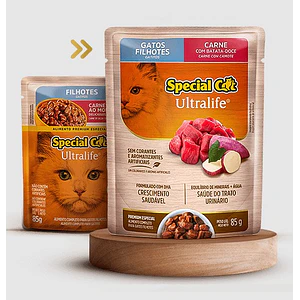 SACHET SPECIAL CAT ULTRALIFE GATITOS SABOR CARNE