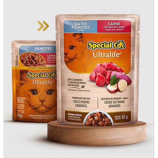 SACHET SPECIAL CAT ULTRALIFE GATITOS SABOR CARNE
