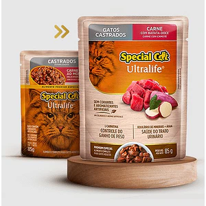 SACHET SPECIAL CAT ULTRALIFE ADULTOS SABOR CARNE