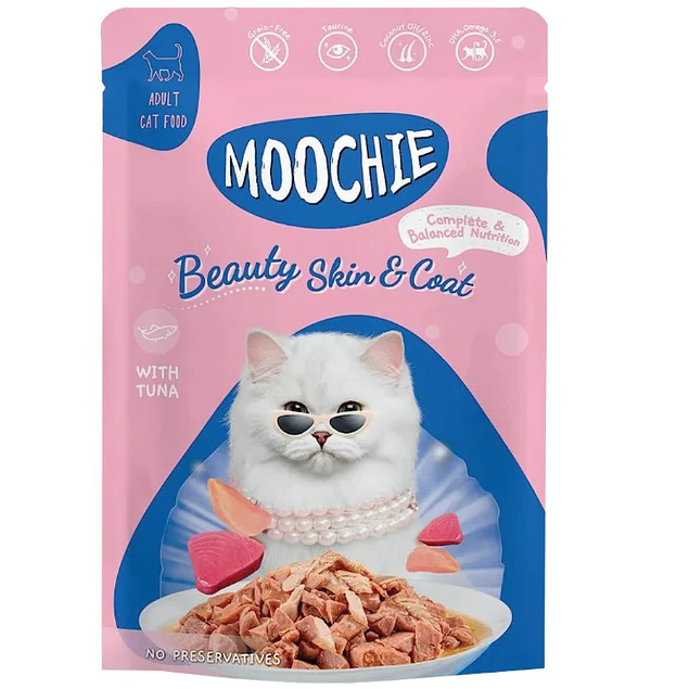 MOOCHIE SOBRE GATO CARNE ATUN 70GRS BEAUTY SKIN