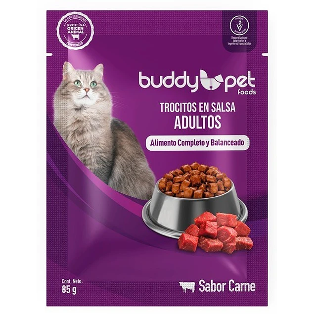 Sachet Buddy Pet Gato Carne 85gr
