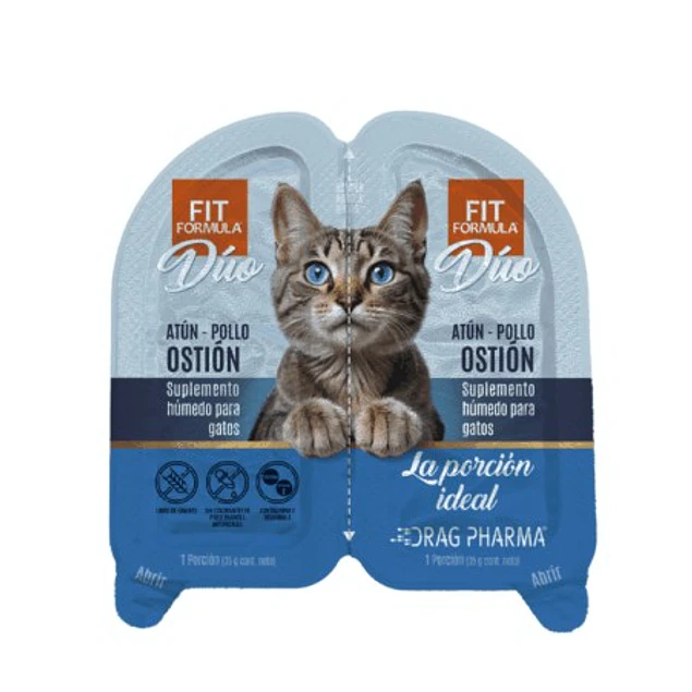 Snack para Gato Fit Formula Duo Atun Pollo Ostión 70 GR