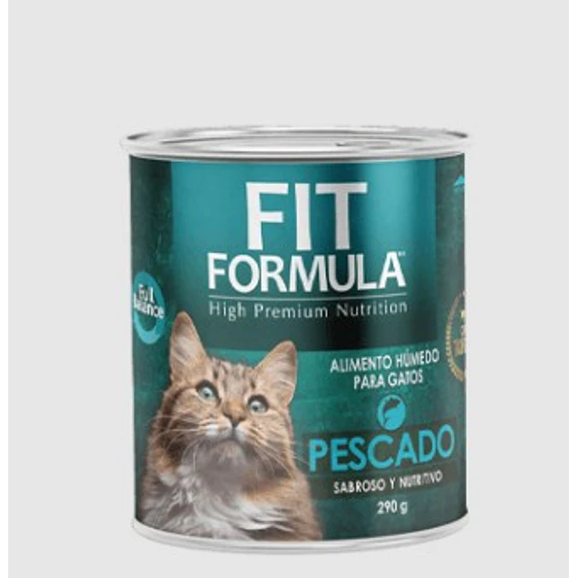 Lata Fit Fórmula Gato Pescado 290 GR