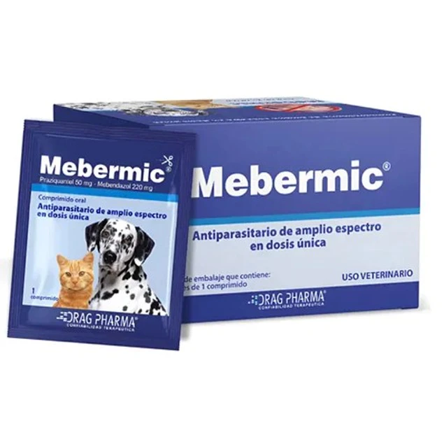 Mebermic antiparasitario de amplio esprectro en dosis unica para perros y gatos- 