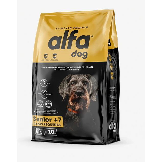 Alfa Dog Senior +7 Razas Pequeñas 10 kg