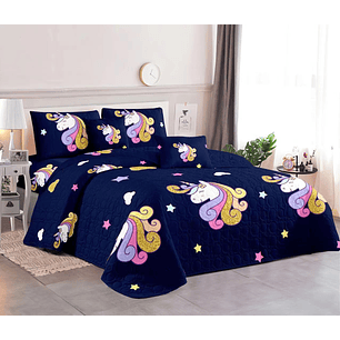 Cobertor Quilt De Verano Reversibles 1.5 Plaza