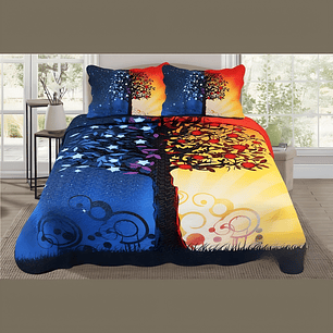 Quilt de verano cubrecamas 2 plaza reversibles