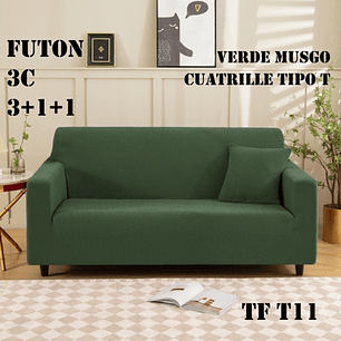 Fundas Sillon Sofa Texturizada Y Elasticadas 3 Cuerpos