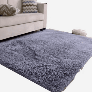 Alfombra Peludas Tipo Shaggy 2 Metros  X 3 Metros Gris Plomo Oscuro - Multicolor