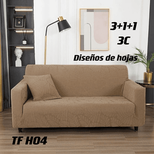 Fundas Sillon Sofa Texturizada Y Elasticadas 3 Cuerpos