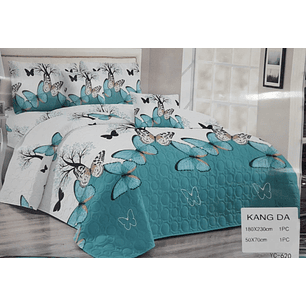Cobertor Quilt De Verano Reversibles 1.5 Plaza