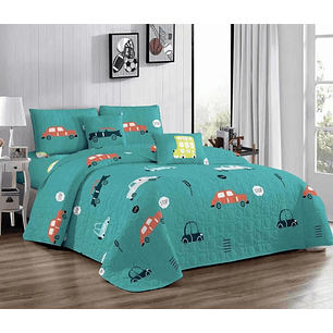 Cobertor Quilt De Verano Reversibles 1.5 Plaza