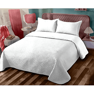Cubrecama Quilt 2 Plaza Reversibles