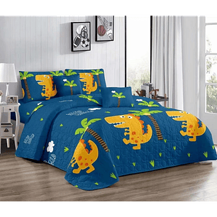 Cubrecama Quilt 1.5 Plaza Reversibles