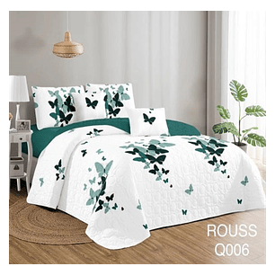 Cubrecama Quilt 2 Plaza Reversibles