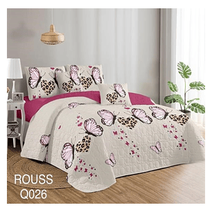 Cubrecama Quilt 2 Plaza Reversibles