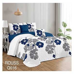 Cubrecama Quilt 2 Plaza Reversibles