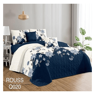 Cubrecama Quilt 2 Plaza Reversibles