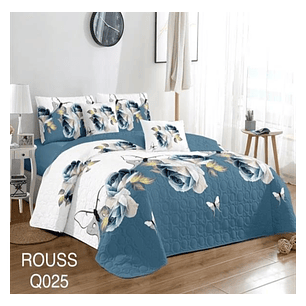 Cubrecama Quilt 2 Plaza Reversibles