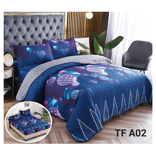 CUBRECAMAS 5 PIEZAS CON SABANAS