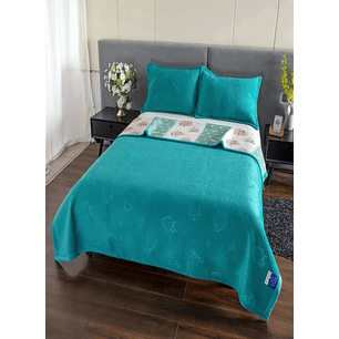 CUBRECAMA QUILT CON TELA PLUSH VERANO - INVIERNO