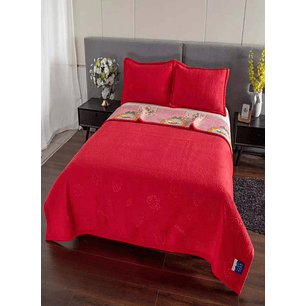 CUBRECAMA QUILT CON TELA PLUSH VERANO - INVIERNO