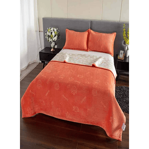 CUBRECAMA QUILT CON TELA PLUSH VERANO - INVIERNO