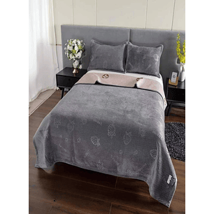 CUBRECAMA QUILT CON TELA PLUSH VERANO - INVIERNO