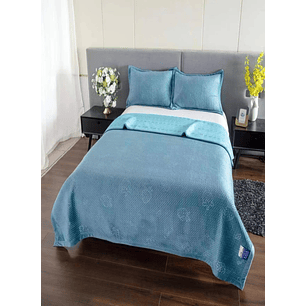 CUBRECAMA QUILT CON TELA PLUSH VERANO - INVIERNO