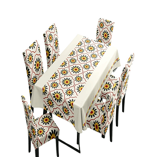 MANTEL MÁS 6 FUNDAS PARA SILLAS