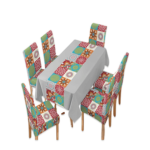 MANTEL MÁS 6 FUNDAS PARA SILLAS