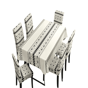 MANTEL MÁS 6 FUNDAS PARA SILLAS