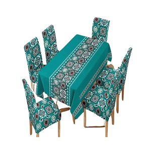 MANTEL MÁS 6 FUNDAS PARA SILLAS