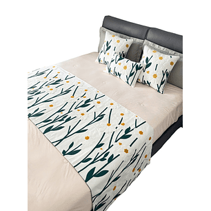 JUEGO DE PIECERA MAS FUNDAS BORDADAS