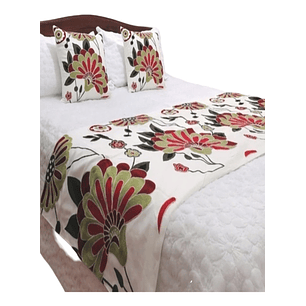 JUEGO DE PIECERA MAS FUNDAS BORDADAS