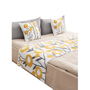 JUEGO DE PIECERA MAS FUNDAS BORDADAS