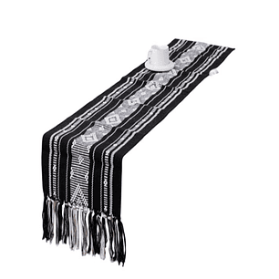 CAMINO DE MESA CROCHE 30 X 180cm Negra