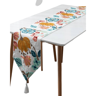 CAMINO DE MESA BORDADO ELEGANTE 33 X 180cm