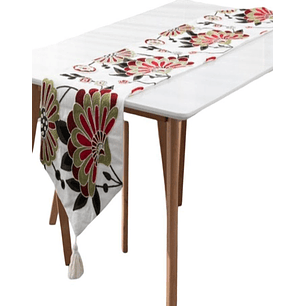 CAMINO DE MESA BORDADO ELEGANTE 33 X 180cm