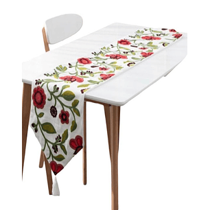 CAMINO DE MESA BORDADO ELEGANTE 33 X 180cm