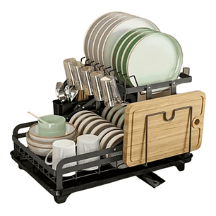 Escurridor Secaplato Organizador De Cocina De Loza 2 Niveles