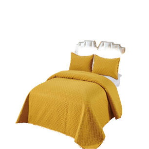 Cubrecama De Verano Con Pompones - Fresco y Elegantes 15P