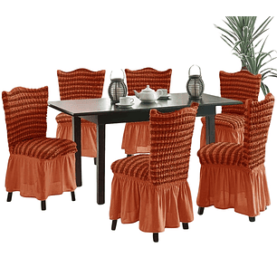 Pack 6 Fundas Sillas Turcas Diseño Lineal L1