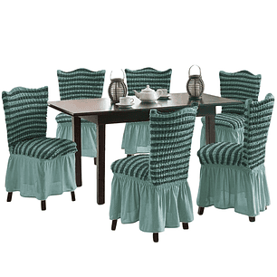 Pack 6 Fundas Sillas Turcas Diseño Lineal L4